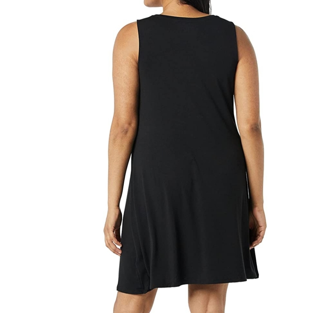 Solid Black Tank Swing Dress - Picture 3 of 5